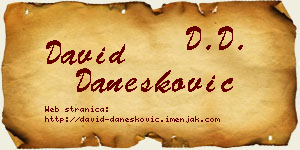 David Danesković vizit kartica
